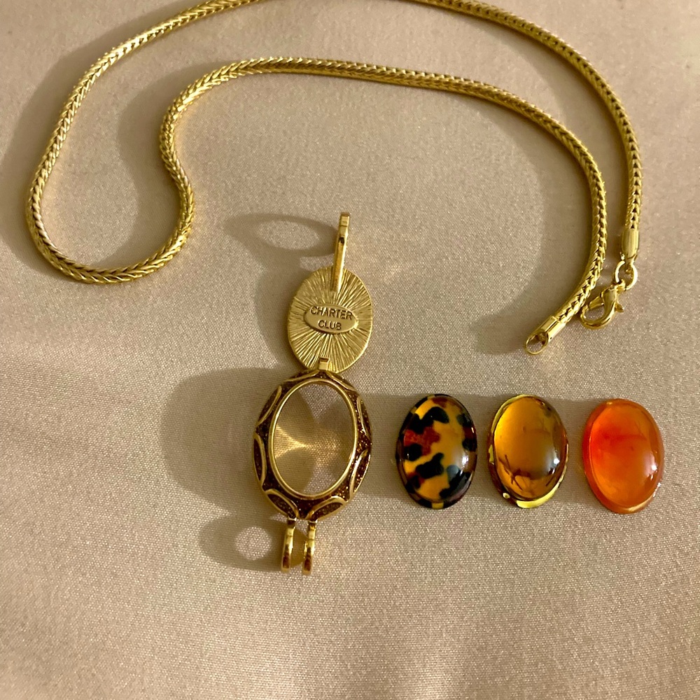 Vintage 80s Charter club Gold tone 3 piece convertible jewelry set